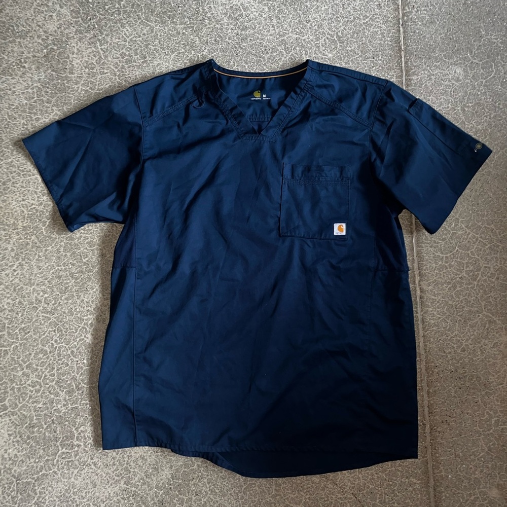 Carhartt Men’s Navy Blue Scrub Top M